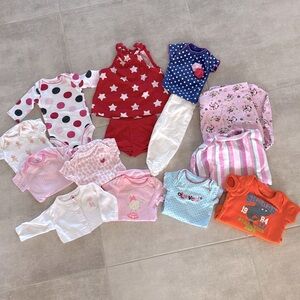 14 Piece Newborn Girls Carters, Small Moments Mix & Match Bundle -Size Newborn